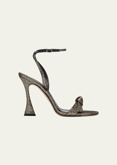 Alexandre Birman Shimmer Knot Ankle-Strap Sandals