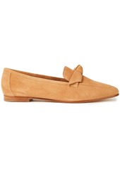 Alexandre Birman Woman Becky Knotted Suede Loafers Camel