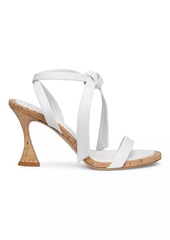 Alexandre Birman Clarita 85MM Leather Ankle-Wrap Sandals