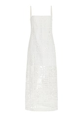 Alexis - Bronze Lace Maxi Dress - White - XS - Moda Operandi