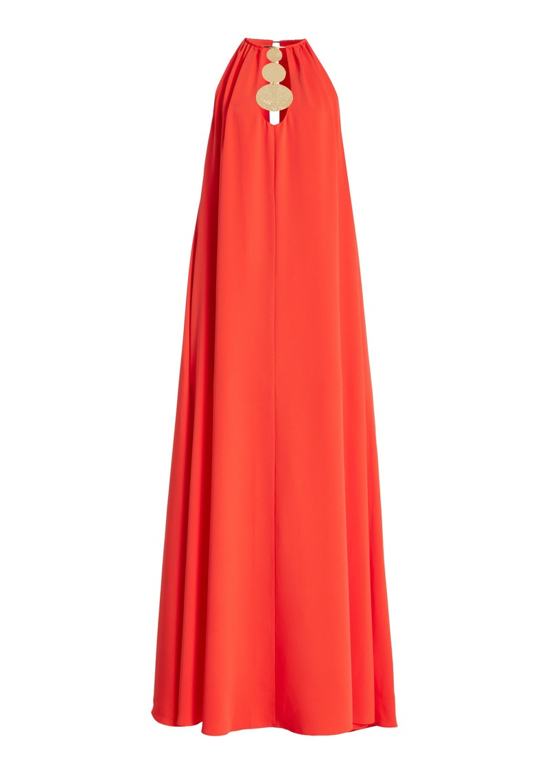 Alexis - Celestino Hardware-Detailed Crepe Maxi Dress - Red - XS - Moda Operandi