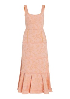 Alexis - Corina Printed Cotton-Blend Midi Dress - Pink - L - Moda Operandi