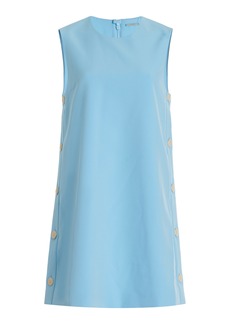 Alexis - Libra Buttoned Cady Mini Shift Dress - Blue - XS - Moda Operandi