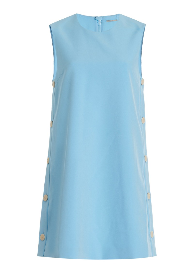 Alexis - Libra Buttoned Cady Mini Shift Dress - Blue - S - Moda Operandi