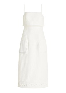 Alexis - Noval Textured Cotton-Blend Maxi Dress - White - S - Moda Operandi