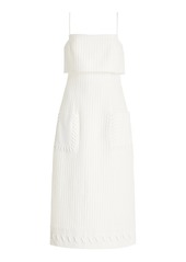 Alexis - Noval Textured Cotton-Blend Maxi Dress - White - XL - Moda Operandi