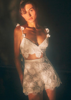 Alexis - Stellah Embroidered Romper - White - S - Moda Operandi