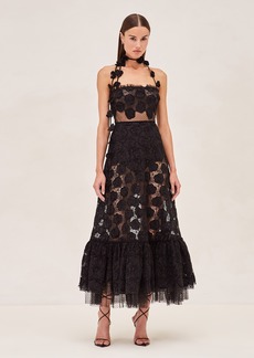 Alexis - Villanelle Embroidered Lace Maxi Dress - Black - M - Moda Operandi