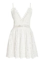 Alexis - Women's Evana Crocheted Mini Dress - White - Moda Operandi