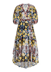 Alexis - Women's Marsai Mixed-Print Cotton Midi Wrap Dress - Print - Moda Operandi