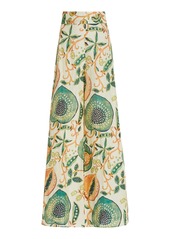 Alexis - Women's Ricarda Printed Linen-Blend Wide-Leg Pants - Green - Moda Operandi