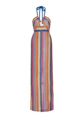 Alexis - Women's Vedette Cutout Knit Maxi Halter Dress - Multi - L - Moda Operandi