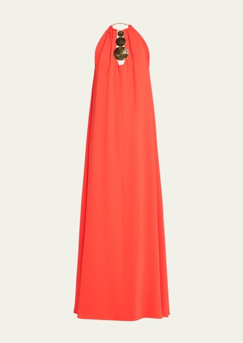 Alexis Celestino Hardware Embellished Sleeveless Maxi Dress