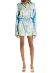 ALEXIS Vento Long Sleeve Shirtdress in Blue Feather at Nordstrom