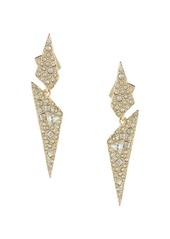 Alexis Bittar 10K Goldplated & Crystal Dangling Origami Drop Earrings