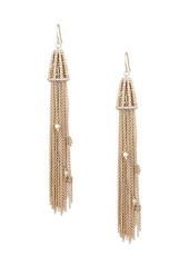 Alexis Bittar 10K Yellow Gold & Crystal Chain Tassel Drop Earrings