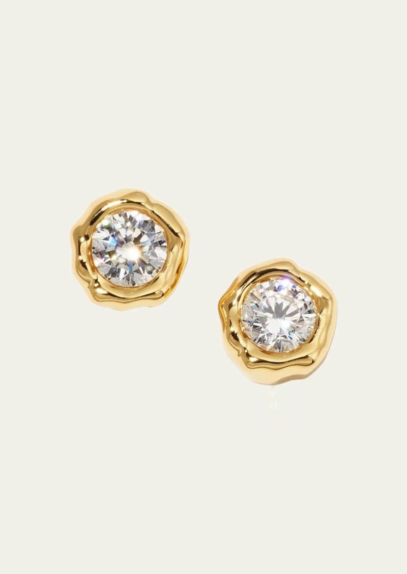 Alexis Bittar Asterales Molten Bezel Stud Earrings