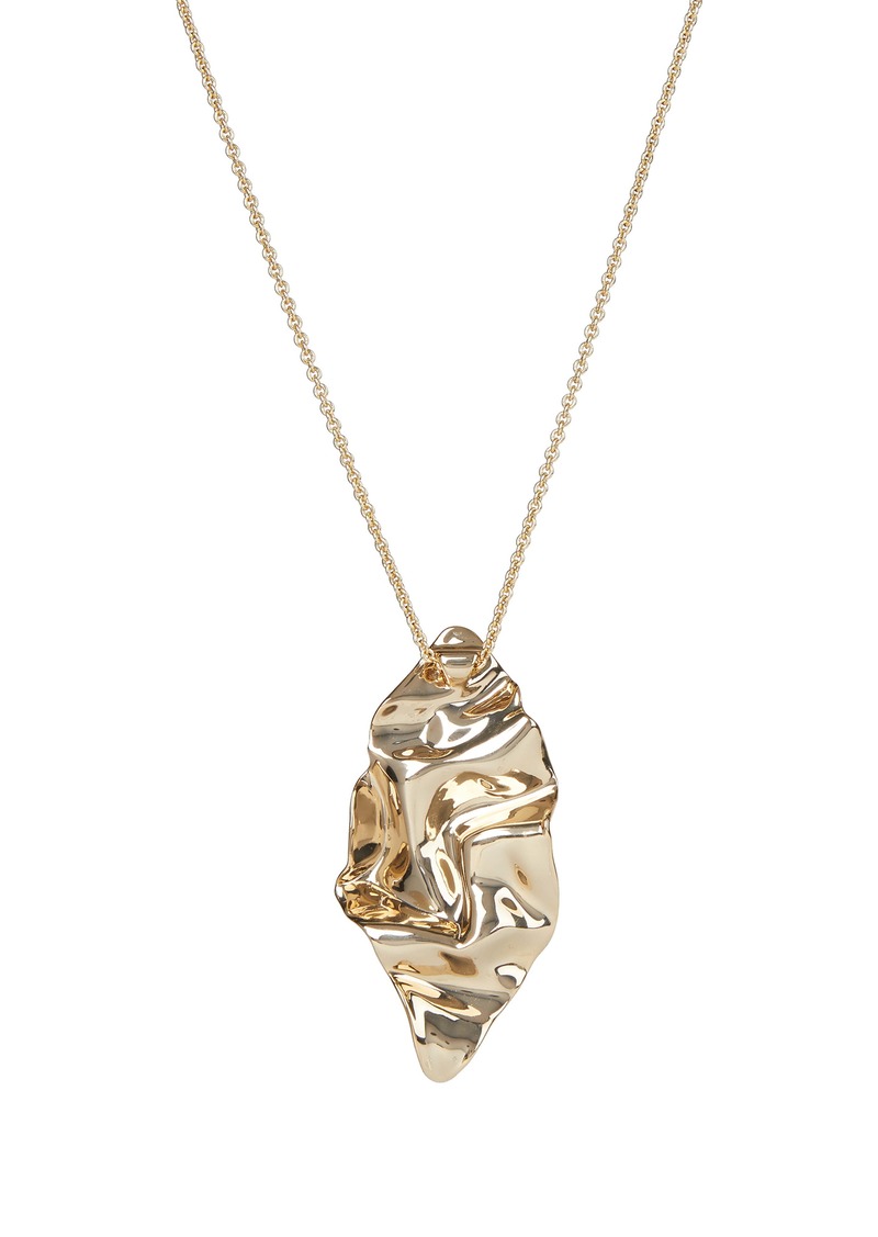 Alexis Bittar Asteria Nova Crumpled Metal Long Pendant Necklace