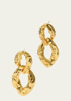 Alexis Bittar Brut Golden Double Link Earrings