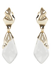 Alexis Bittar Crumpled Metal Drop Clip Earrings in Clear at Nordstrom