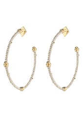 Alexis Bittar Crystal Pavé Knotted Hoop Earrings in Gold/Silver at Nordstrom