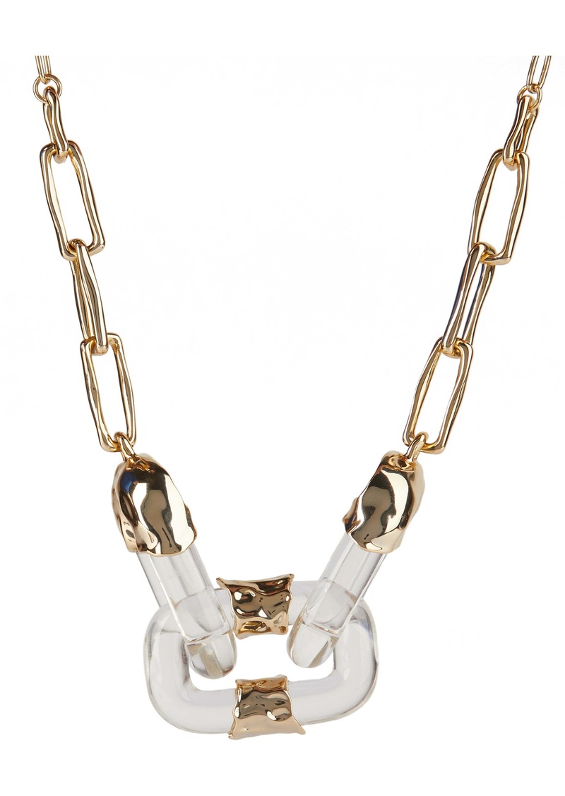 Alexis Bittar Future Antiquity Crumpled Metal Soft Link Necklace