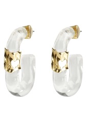 Alexis Bittar Future Antiquity Crumpled Segment U-Hoop Earrings