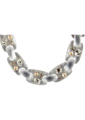 Alexis Bittar Future Antiquity Crystal Stud Soft Link Necklace