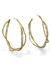 Alexis Bittar Intertwined Pavé Crystal Hoop Earrings