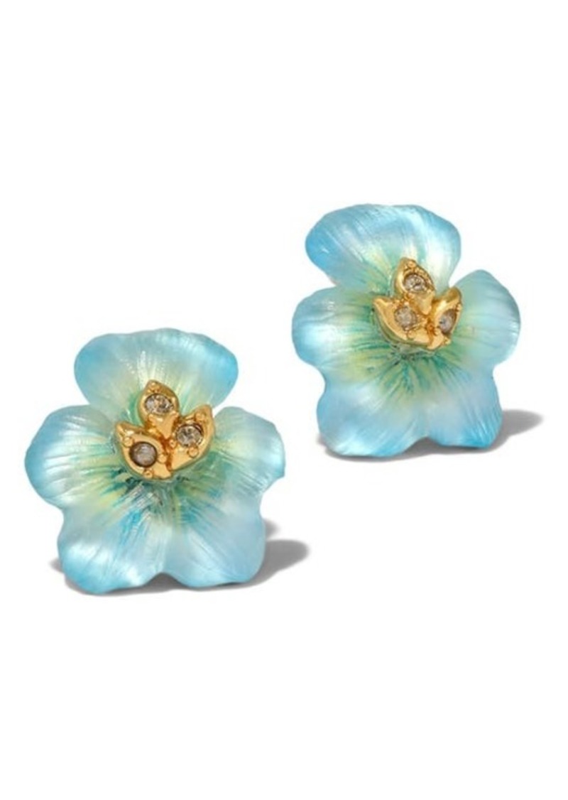 Alexis Bittar Pansy Lucite Flower Stud Earrings