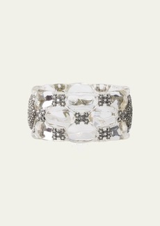 Alexis Bittar Punk Royale Quilted Lucite Crystal Bracelet