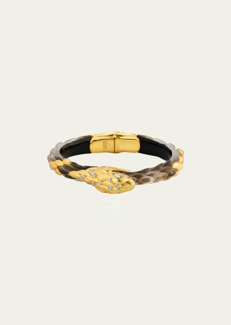 Alexis Bittar Serpent Lucite Hinge Bracelet  Desert