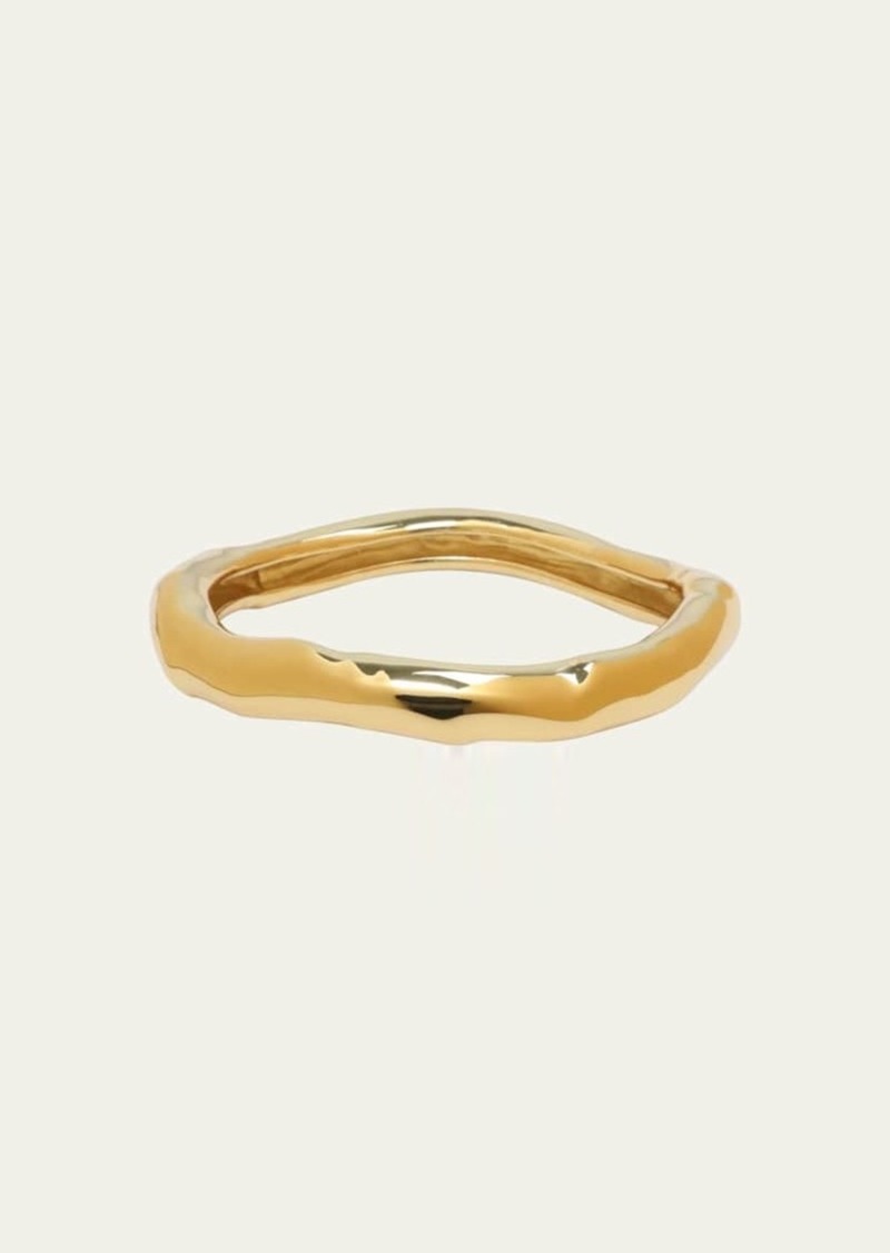 Alexis Bittar Small Molten Gold Bangle Bracelet  Size Large