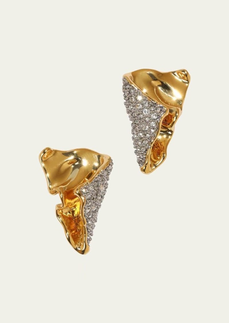 Alexis Bittar Solanales Crystal Folded Earrings