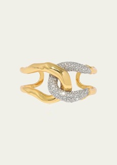 Alexis Bittar Solanales Crystal Interlocked Cuff Bracelet