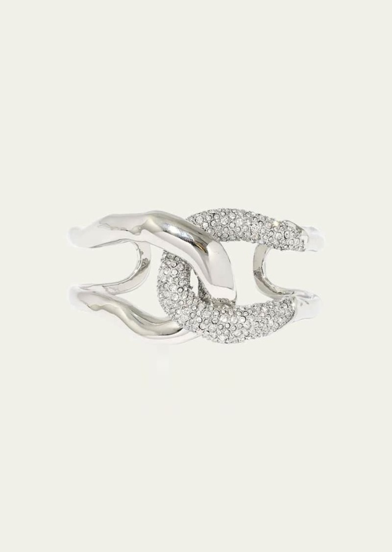 Alexis Bittar Solanales Crystal Interlocked Cuff Bracelet