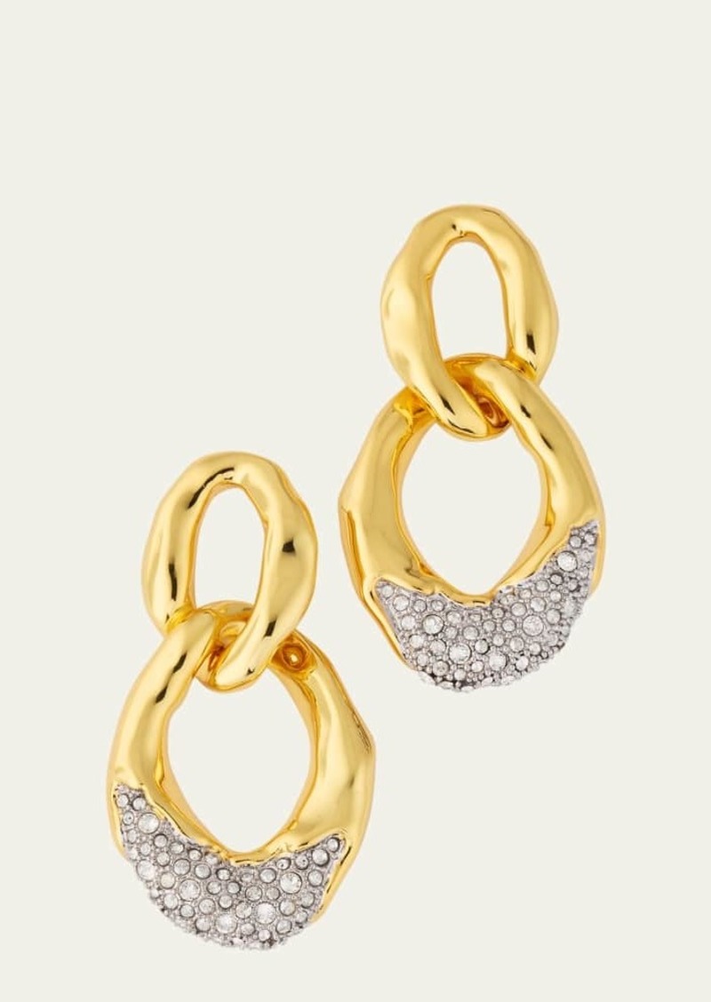 Alexis Bittar Solanales Crystal Large Link Earrings