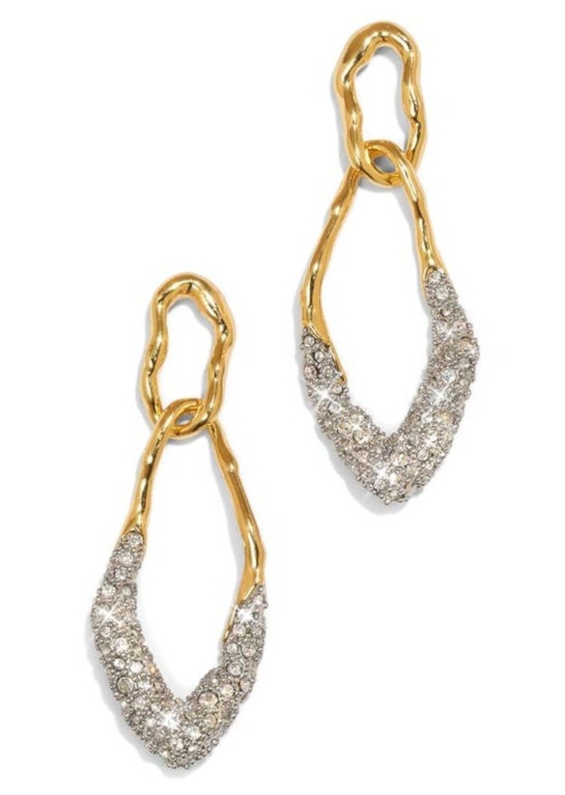 Alexis Bittar Solanales Crystal Pavé Double Link Earrings