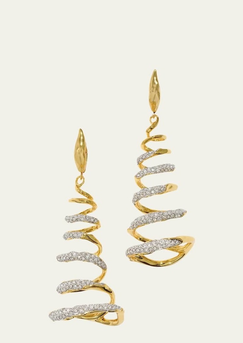 Alexis Bittar Solanales Crystal Spiral Earrings