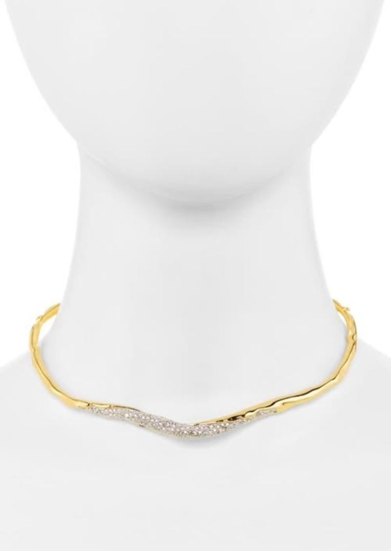 Alexis Bittar Solanales Skinny Crystal Pavé Collar Necklace