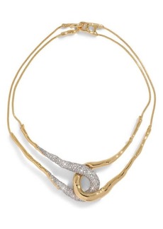 Alexis Bittar Solaneles Crystal Interlocking Necklace