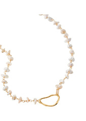 Alexis Bittar Asterales 14K Gold-Plated, 6-9MM Cultured Keshi Pearl & Cubic Zirconia Necklace