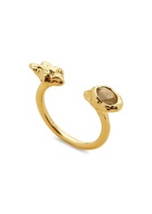 Alexis Bittar ​Asterales Nugget 14K Goldplated & Labradorite Open Ring
