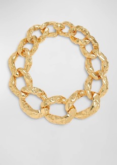 Alexis Bittar Brut Golden Curb Link Necklace