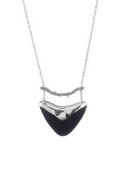 Alexis Bittar Crystal Encrusted Bar & Shield Pendant Necklace