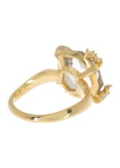 Alexis Bittar Gold Fancy Cut Green Amethyst Ring - Size 7