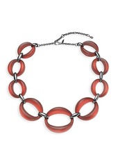 Alexis Bittar Gunmetal-Tone Plated Brass & Lucite Necklace