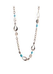Alexis Bittar Mesh Chain & Multi-Stone Necklace