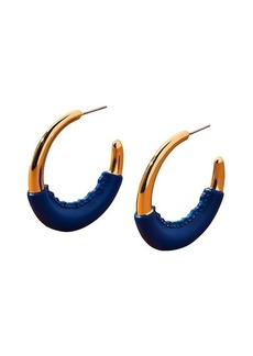 Alexis Bittar Retro Memphis 14K Goldplated Brass & Enamel Large Wrapped Hoop Earrings