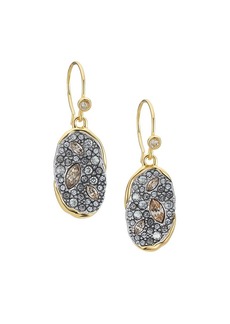 Alexis Bittar Solanales 14K Goldplated & Rhodium-Plated Crystal Oval Drop Earrings